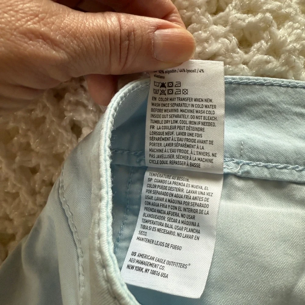 American Eagle Outfitters Light Blue Pleated Mini Skirt - Picture 12 of 12